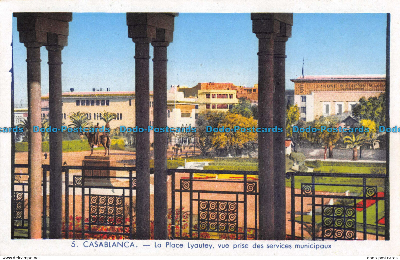 R093520 Casablanca. La Place Lyautey. Vue Prise Des Services Municipaux. Flandri - Mundo