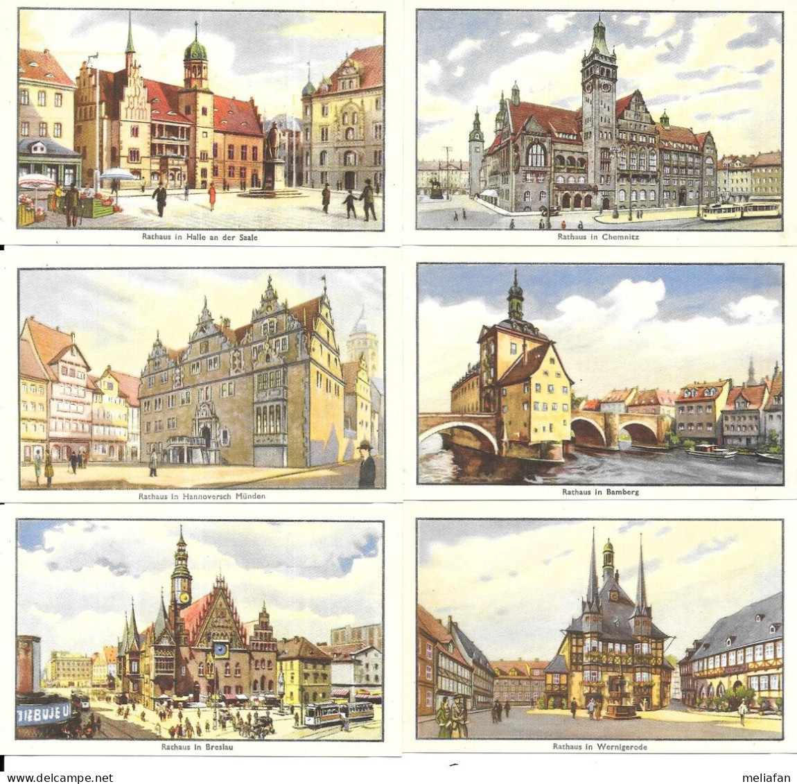 DY32 - SERIE CHROMOS MARGARINE HOMANN - LUNEBURG HALLE LEMGO WERNIGERODE MUNSTER CHEMNITZBAMBER BRESLAU MUNDEN - Autres & Non Classés