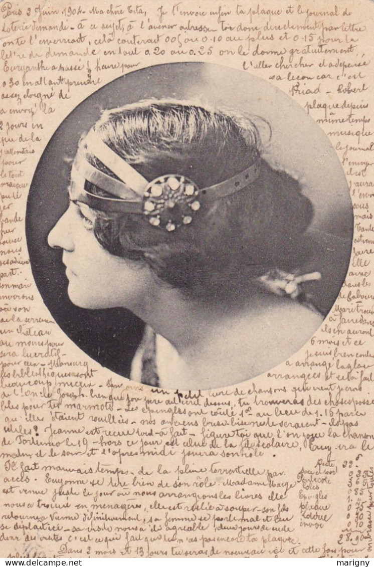 CARTE FANTAISIE . CPA . PORTRAIT JEUNE FEMMES . - Women