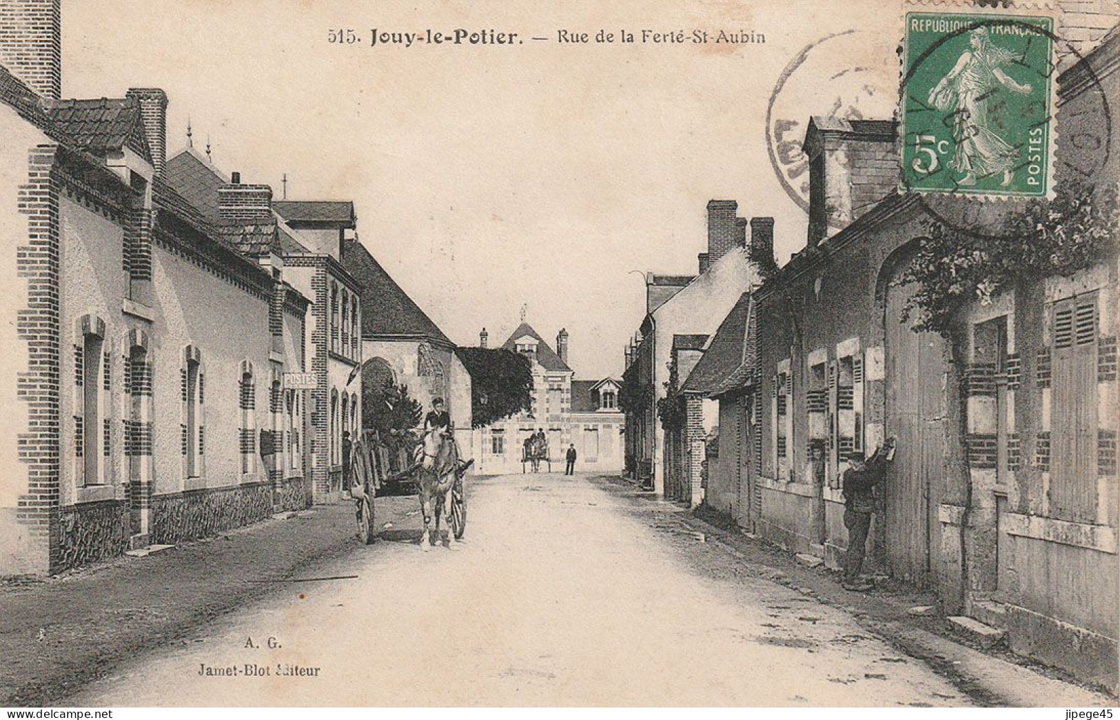 CPA - Jouy Le Potier - La Route De La Ferté ST Aubin. - Autres & Non Classés