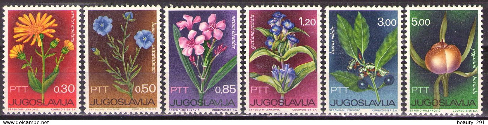 Yugoslavia 1967 - Flowers - Flora - Mi 1200-1205 - MNH**VF - Unused Stamps