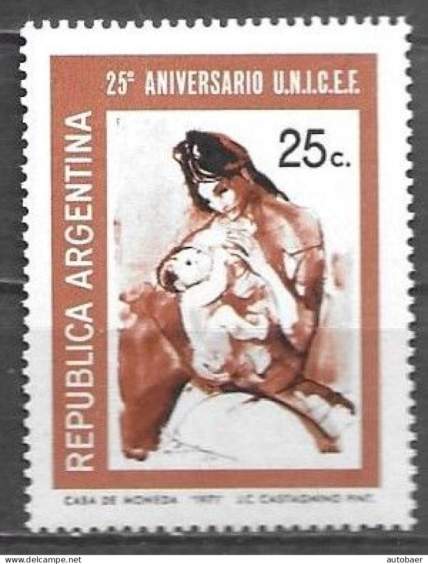 Argentina 1972 25 Aniversario Unicef Mi. 1121 MNH Postfrisch Neuf ** - Neufs