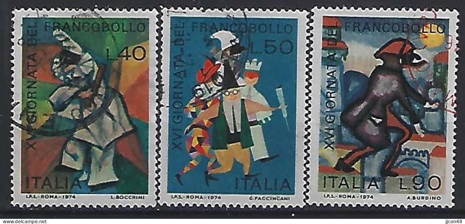 Italy 1974  Tag Der Briefmarken  (o) Mi.1473-1475 - 1971-80: Usados