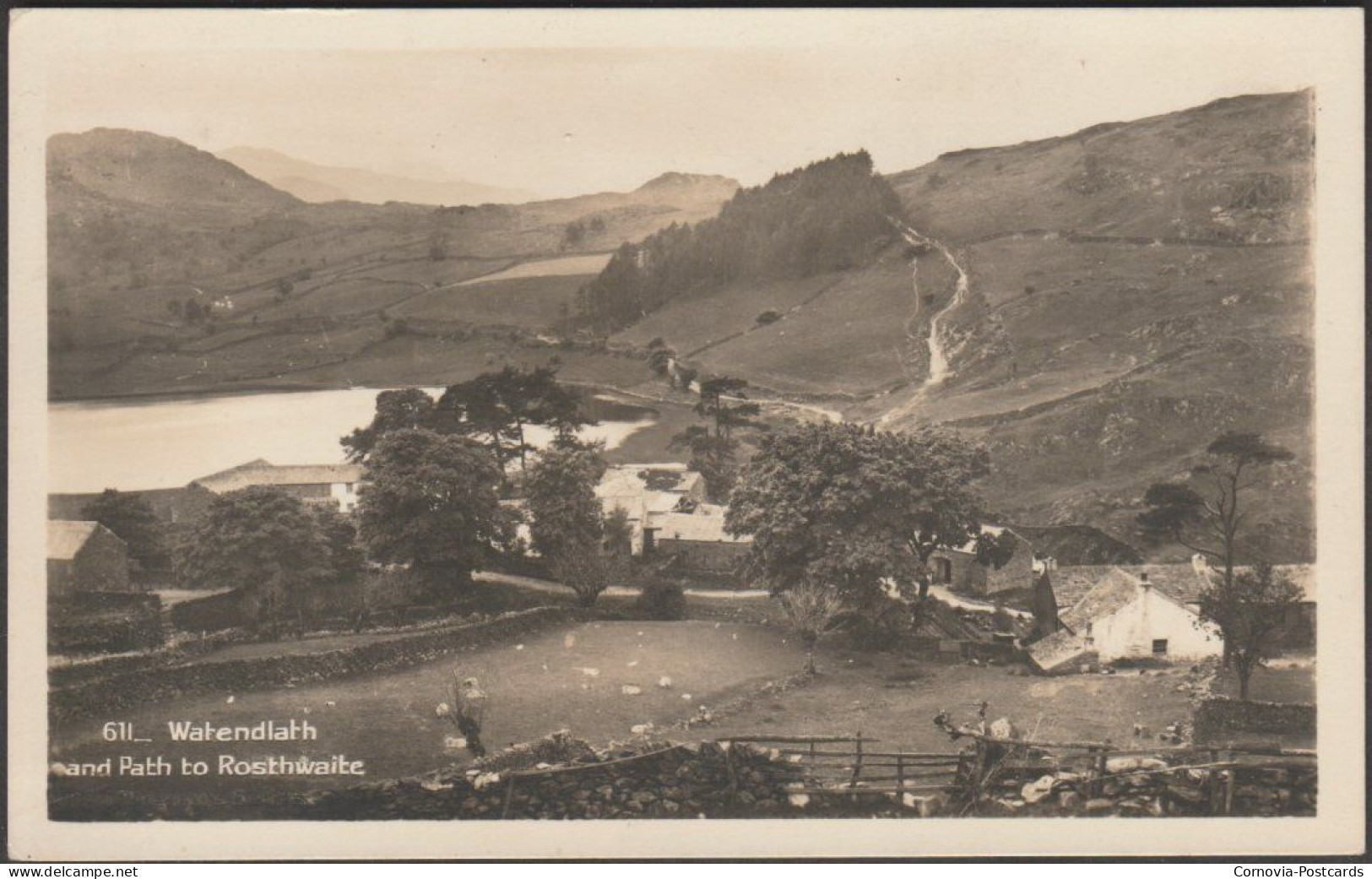 Watendlath And Path To Rosthwaite, Cumberland, 1936 - GP Abraham RP Postcard - Other & Unclassified