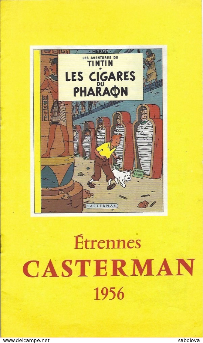 TINTIN 1956 Catalogue Casterman 6 Pages Avec Dernier Titre "on A Marché Sur La Lune" + Albums Martine Et Autres - Advertentie