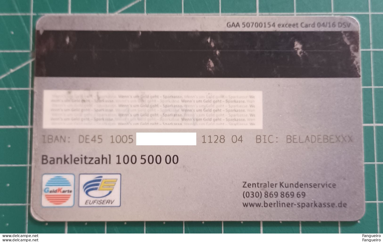 GERMANY CREDIT CARD BERLINER PARKASSE V PAY - Cartes De Crédit (expiration Min. 10 Ans)