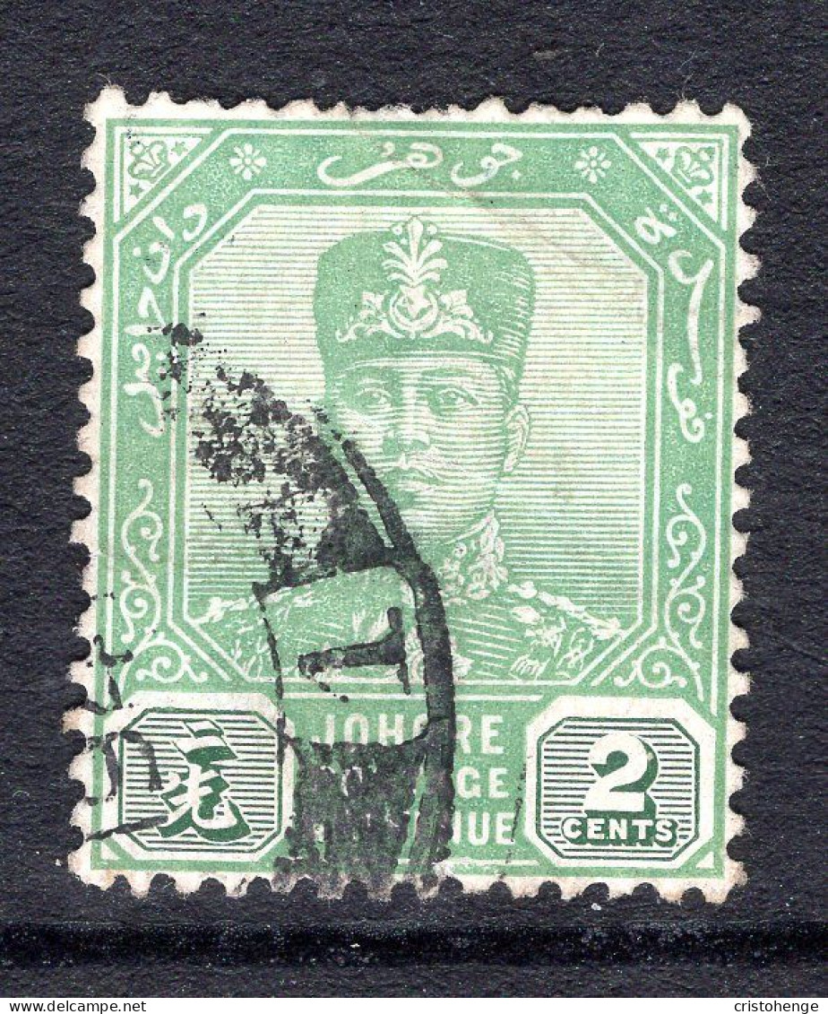 Malaysian States - Johore - 1922-41 Sultan Ibrahim - Wmk. Script CA - 2c Green Used (SG 105) - Johore