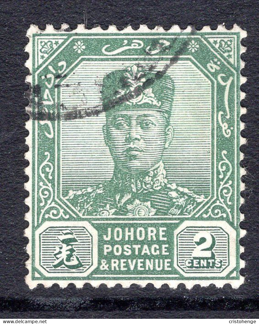 Malaysian States - Johore - 1922-41 Sultan Ibrahim - Wmk. Script CA - 2c Green Used (SG 105) - Johore