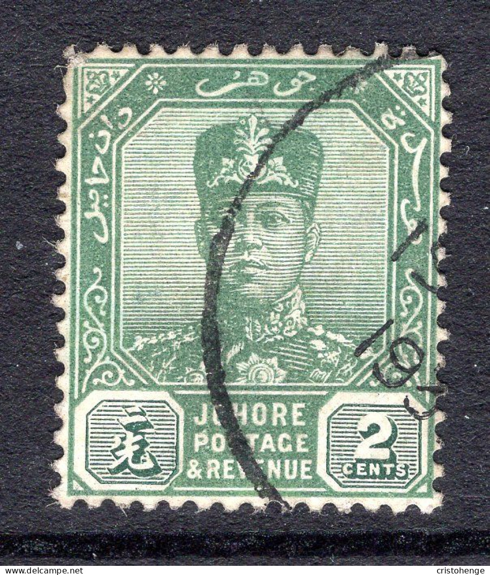 Malaysian States - Johore - 1922-41 Sultan Ibrahim - Wmk. Script CA - 2c Green Used (SG 105) - Johore