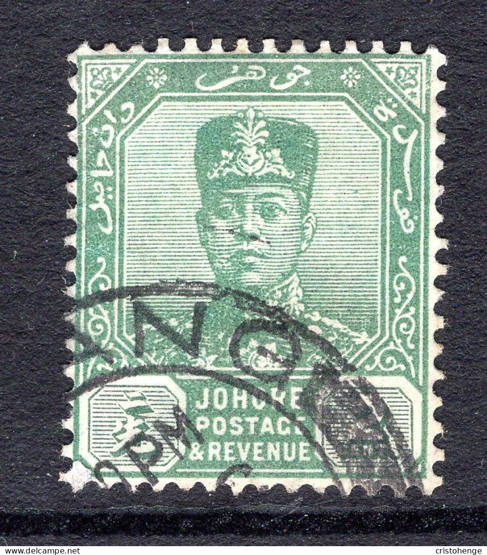 Malaysian States - Johore - 1922-41 Sultan Ibrahim - Wmk. Script CA - 2c Green Used (SG 105) - Johore