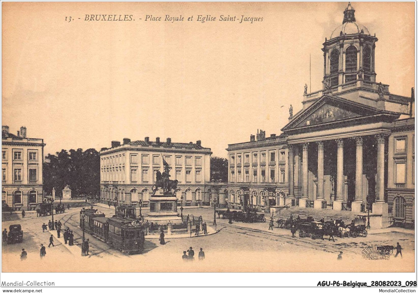 AGUP6-0495-BELGIQUE - BRUXELLES - Place Royale Et église Saint-jacques - Squares