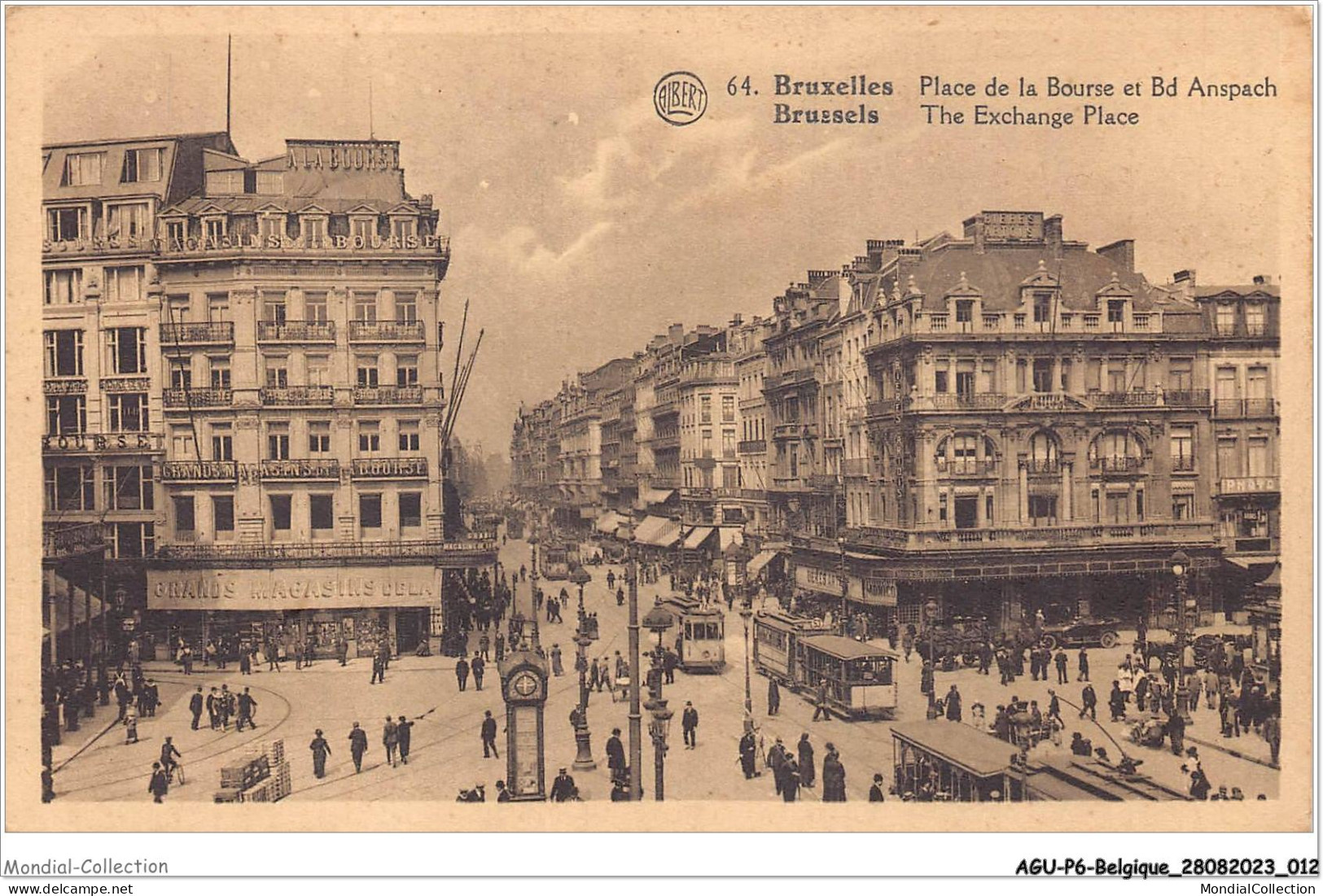 AGUP6-0452-BELGIQUE - BRUXELLES - Place De La Bourse Et Bd Anspach - Places, Squares