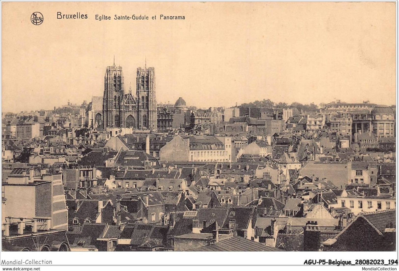 AGUP5-0439-BELGIQUE - BRUXELLES - église Sainte-gudule Et Panorama - Monumenten, Gebouwen