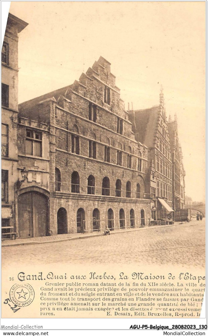 AGUP5-0407-BELGIQUE - GAND - Quai Aux Herbes - Maisons De L'étape - Gent