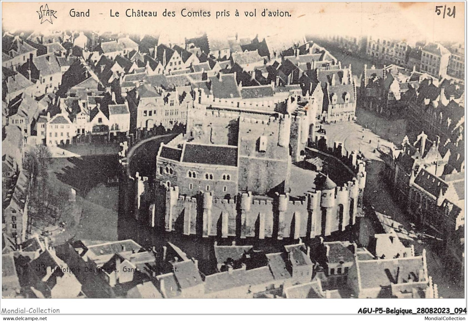 AGUP5-0389-BELGIQUE - GAND - Le Chateau Des Comtes Pris A Vol D'avion - Gent