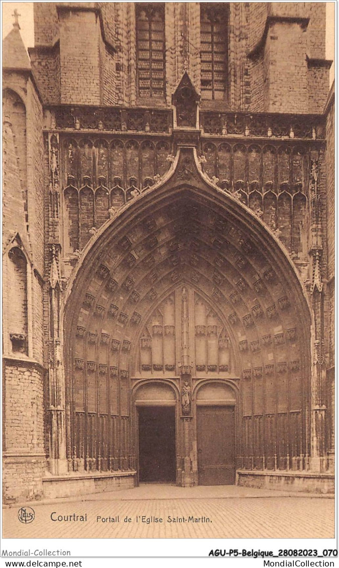 AGUP5-0377-BELGIQUE - COURTRAL - Portail De L'église Saint-martin - Other & Unclassified