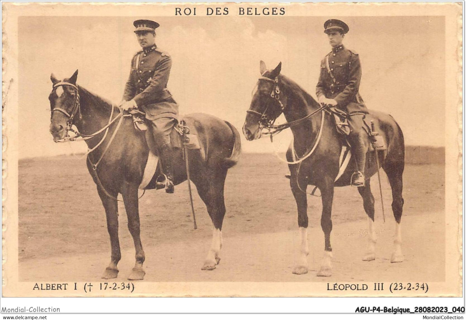 AGUP4-0253-BELGIQUE - ROI DES BELGES - Albert I - 17-2-34 - Léopold III - 23-2-34 - Sonstige & Ohne Zuordnung