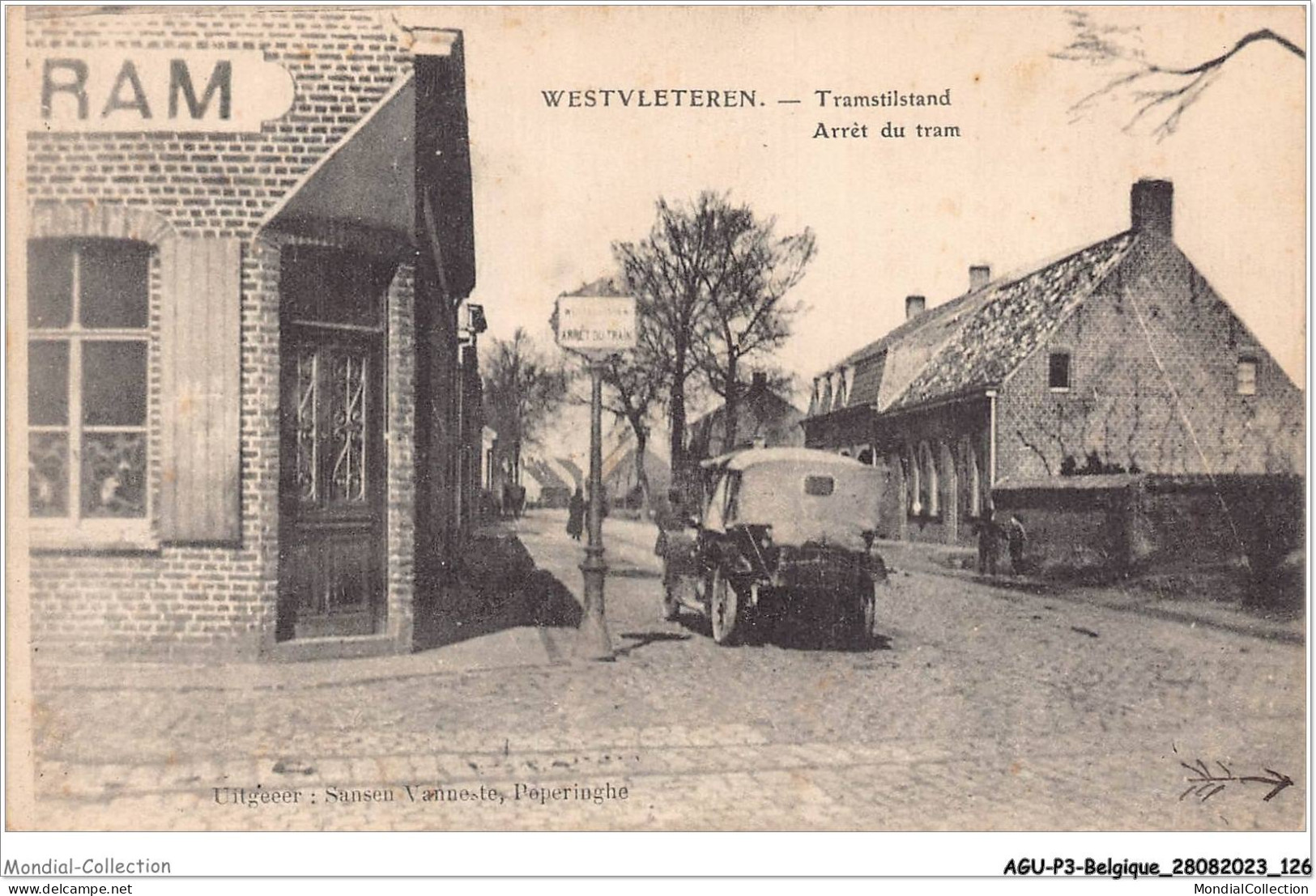 AGUP3-0207-BELGIQUE - WESTVLETEREN - Tramstilstand - Arrêt Du Tram - Autres & Non Classés