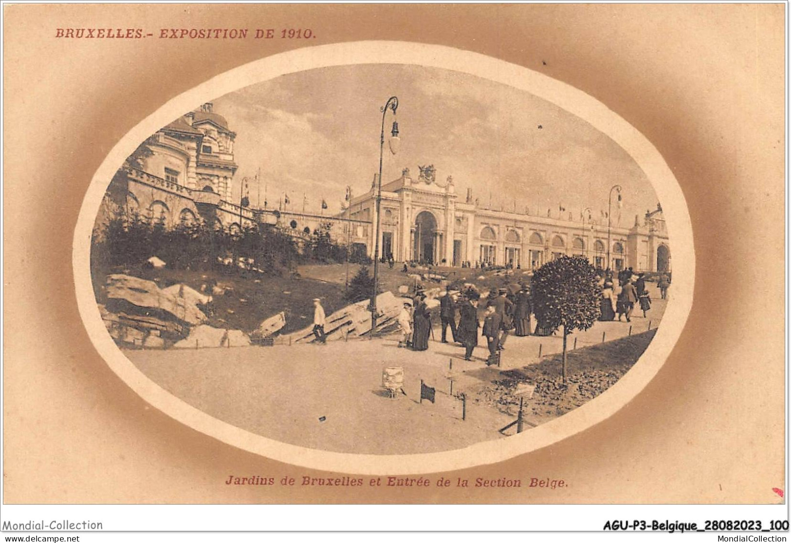 AGUP3-0194-BELGIQUE - BRUXELLES - EXPOSITION DE 1910 - Jardins De Bruxelles Et Entrée De La Section Belge - Exposiciones Universales