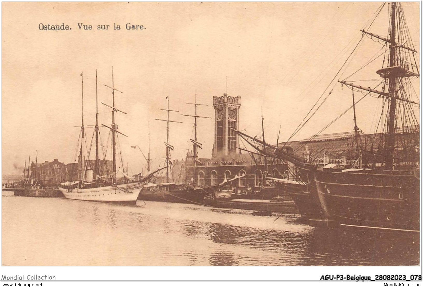 AGUP3-0183-BELGIQUE - OSTENDE - Vue Sur La Gare - Oostende