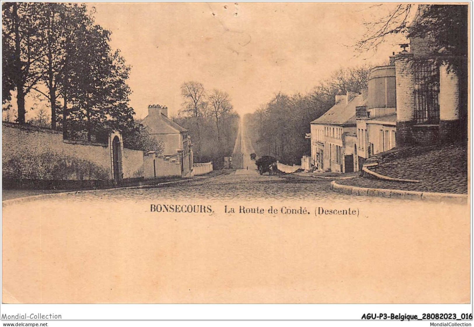 AGUP3-0152-BELGIQUE - BONSECOURS - La Route De Condé - Descente - Autres & Non Classés