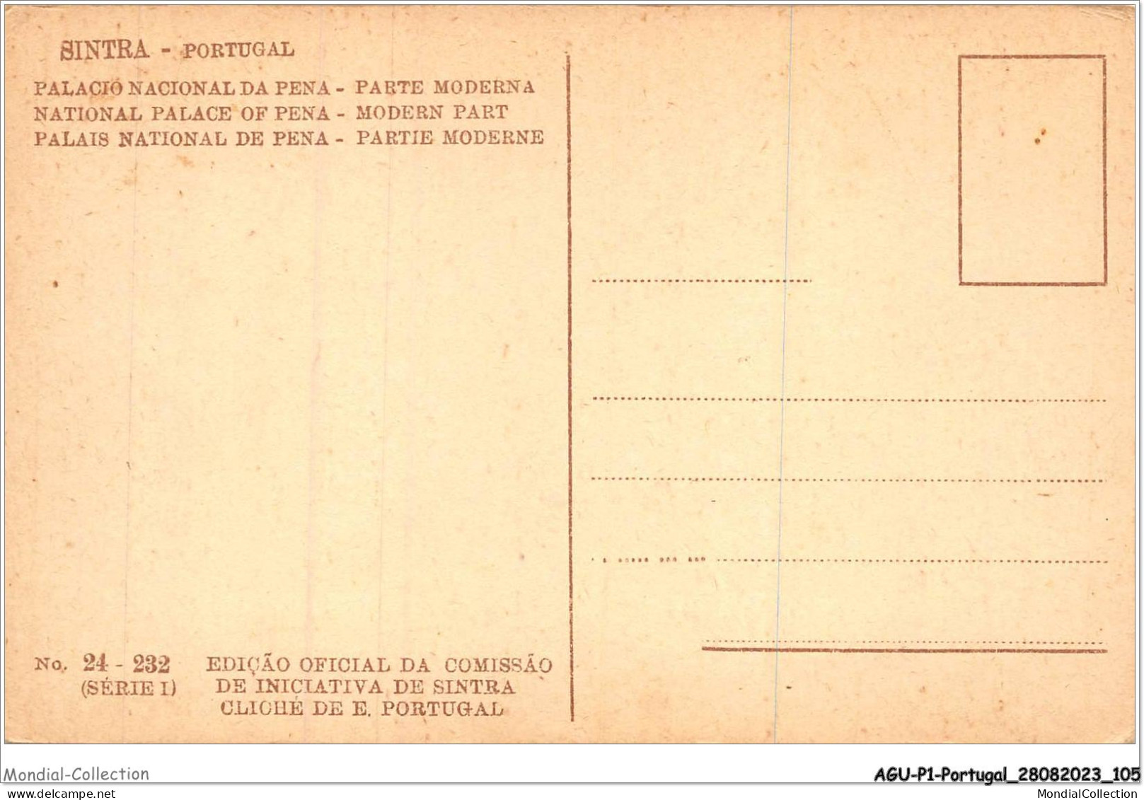 AGUP1-0053-PORTUGAL - SINTRA - Palacio Nacional Da Pena - Parte Moderna - Andere & Zonder Classificatie