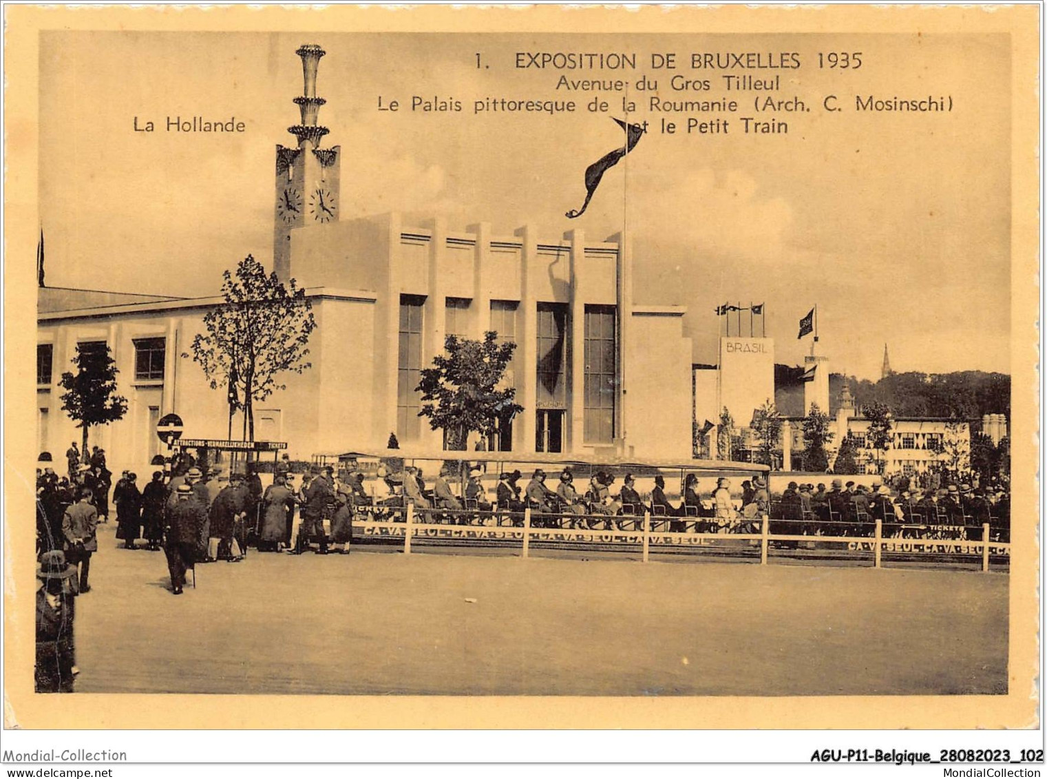 AGUP11-0954-BELGIQUE - Exposition De - BRUXELLES - 1935 - Avenue Du Gros Tilleul - Le Palais Pittoresque De La Roumanie - Wereldtentoonstellingen