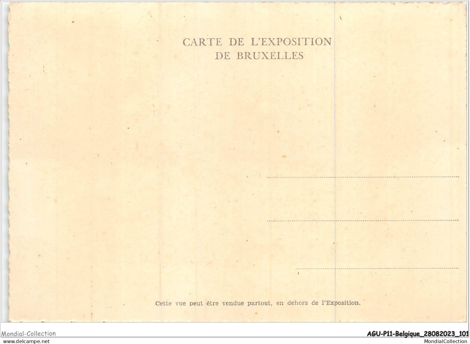 AGUP11-0953-BELGIQUE - Exposition De - BRUXELLES - 1935 - Avenue Du Centenaire Et Palais De Bruxelles - Wereldtentoonstellingen