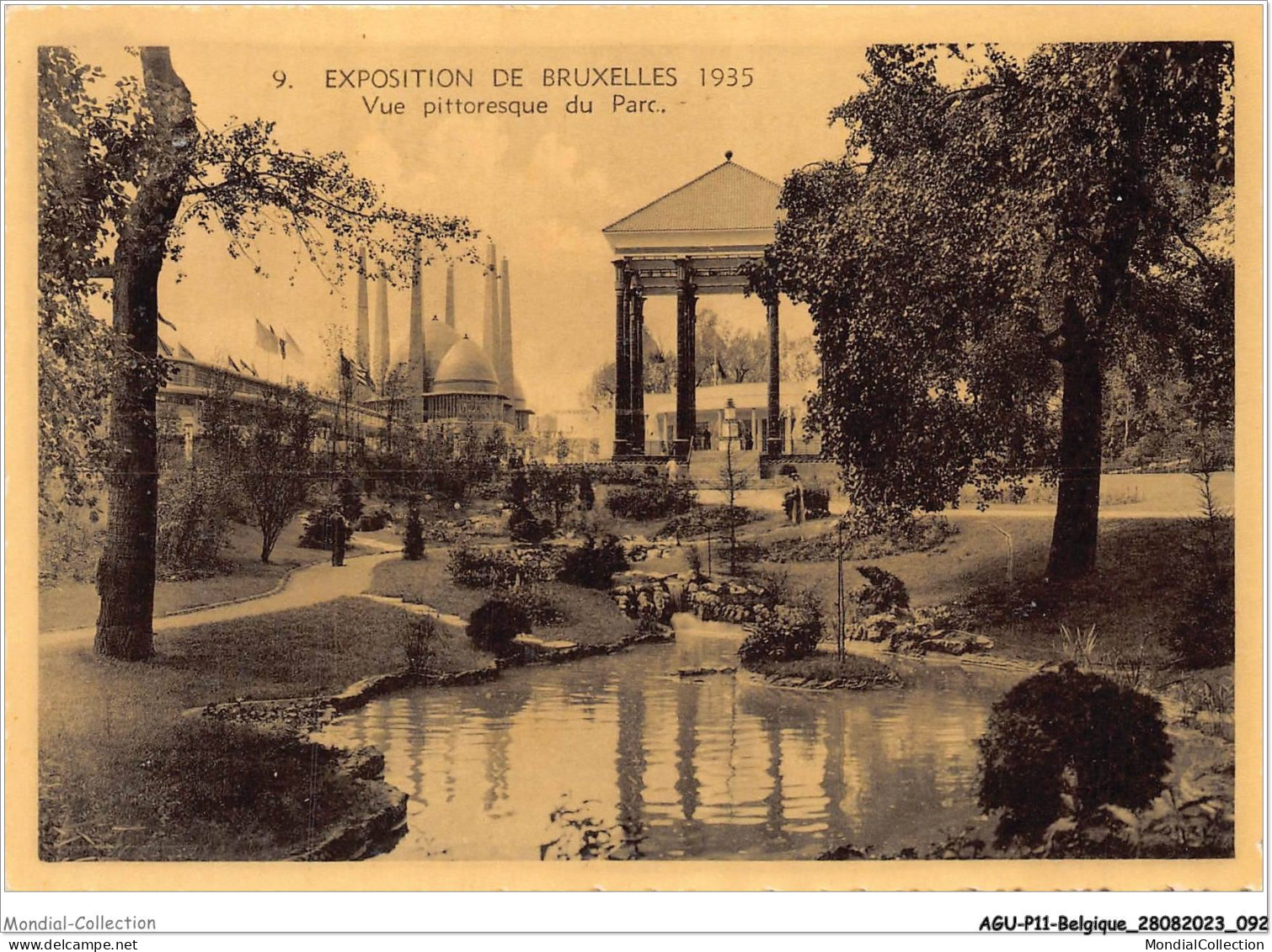 AGUP11-0949-BELGIQUE - Exposition De - BRUXELLES - 1935 - Vue Pittoresque Du Parc - Exposiciones Universales