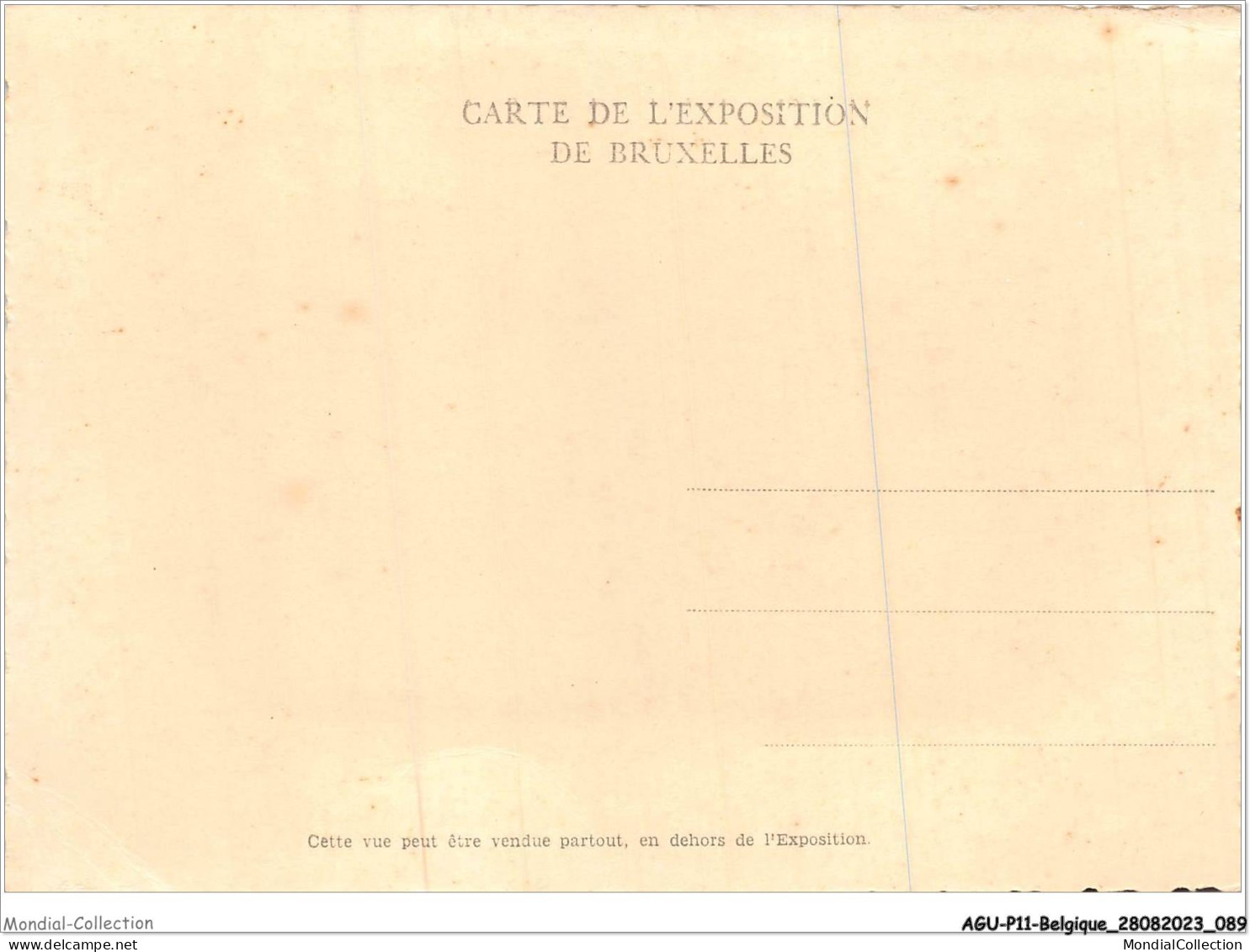 AGUP11-0947-BELGIQUE - Exposition De - BRUXELLES - 1935 - Palais De La Ville De Paris - Boulevard Du Centenaire - Weltausstellungen