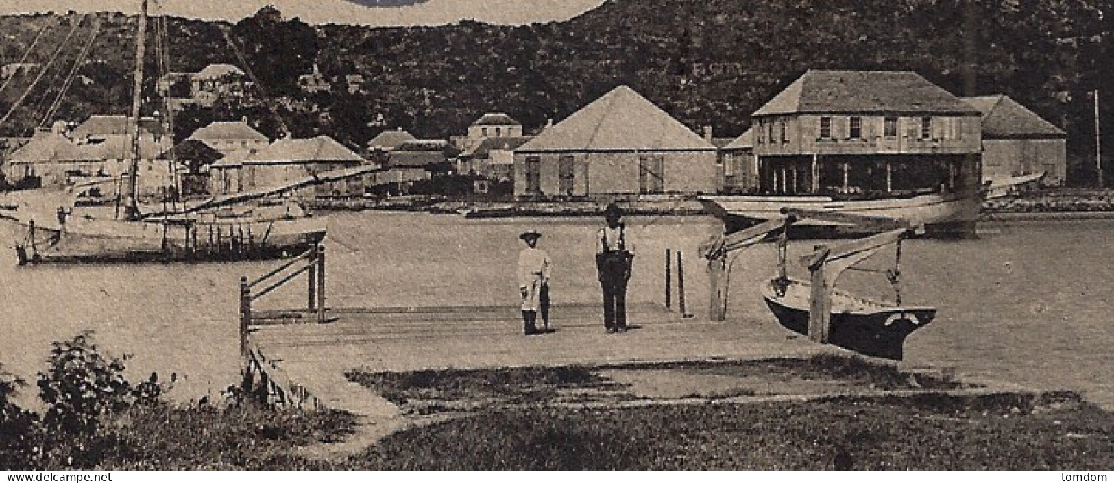 Guadeloupe*** Île De Saint-Barthélemy,Appontement De Gustavia (timbrage1905) - Saint Barthelemy