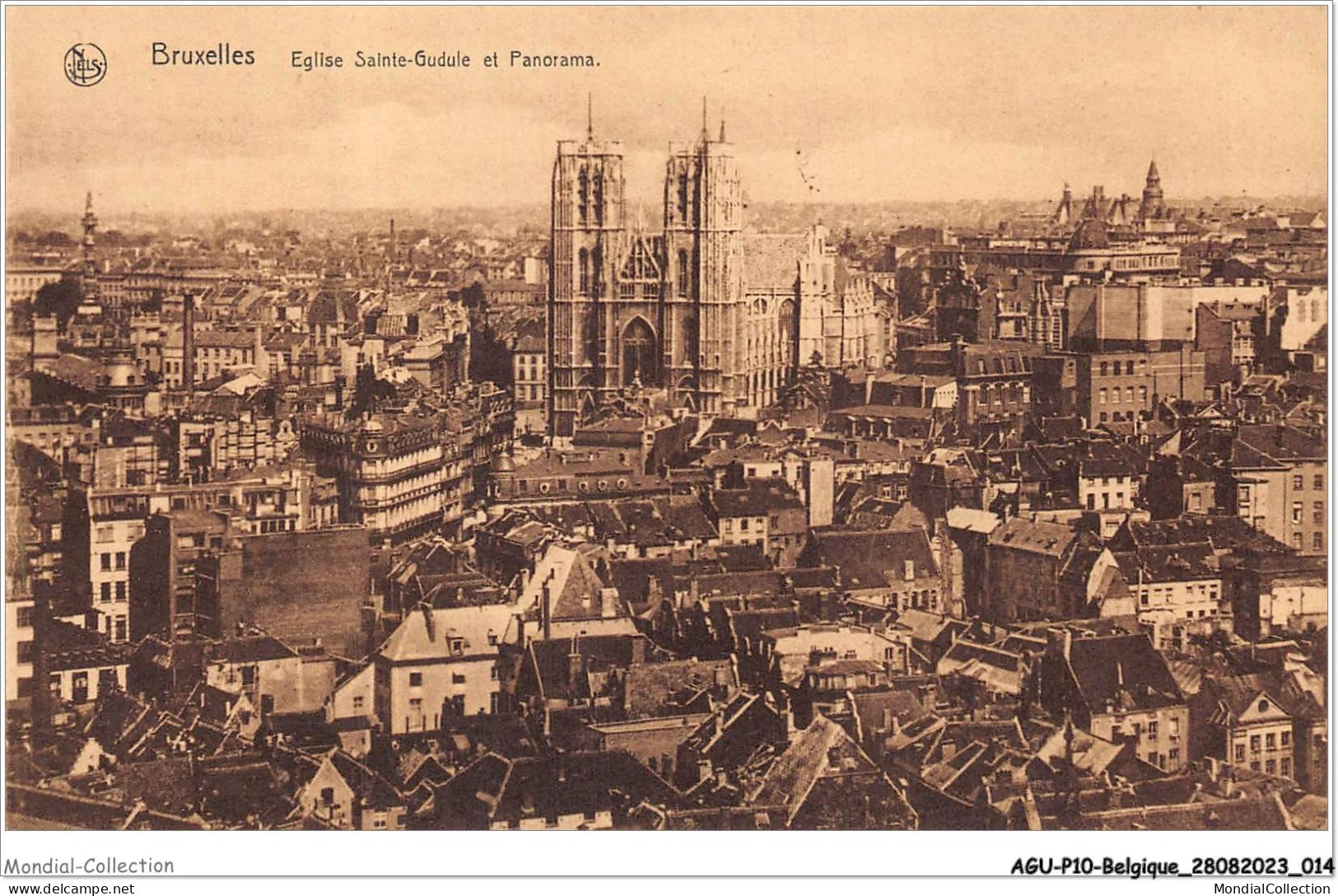 AGUP10-0816-BELGIQUE - BRUXELLES - église Sainte-gudule Et Panorama - Mehransichten, Panoramakarten