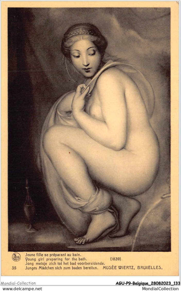 AGUP9-0784-BELGIQUE - BRUXELLES - Musée Wiertz - Jeune Fille Se Préparant Au Bain NU FEMININ SEINS NUS - Musées