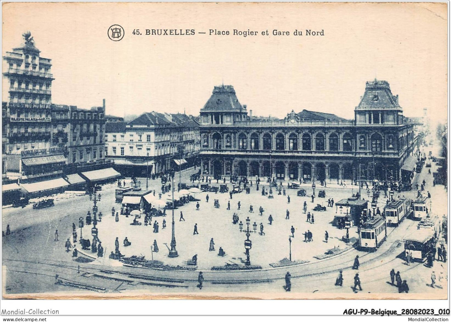 AGUP9-0722-BELGIQUE - BRUXELLES - Place Rogier Et Gare Du Nord - Places, Squares