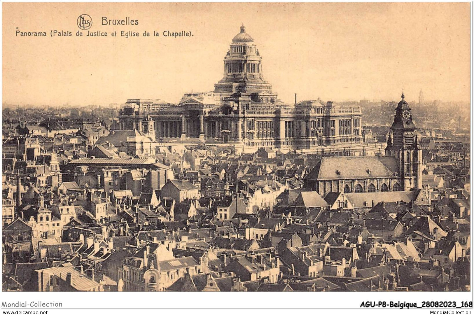AGUP8-0711-BELGIQUE - BRUXELLES - Panorama - Palais De Justice Et église De La Chapelle - Mehransichten, Panoramakarten
