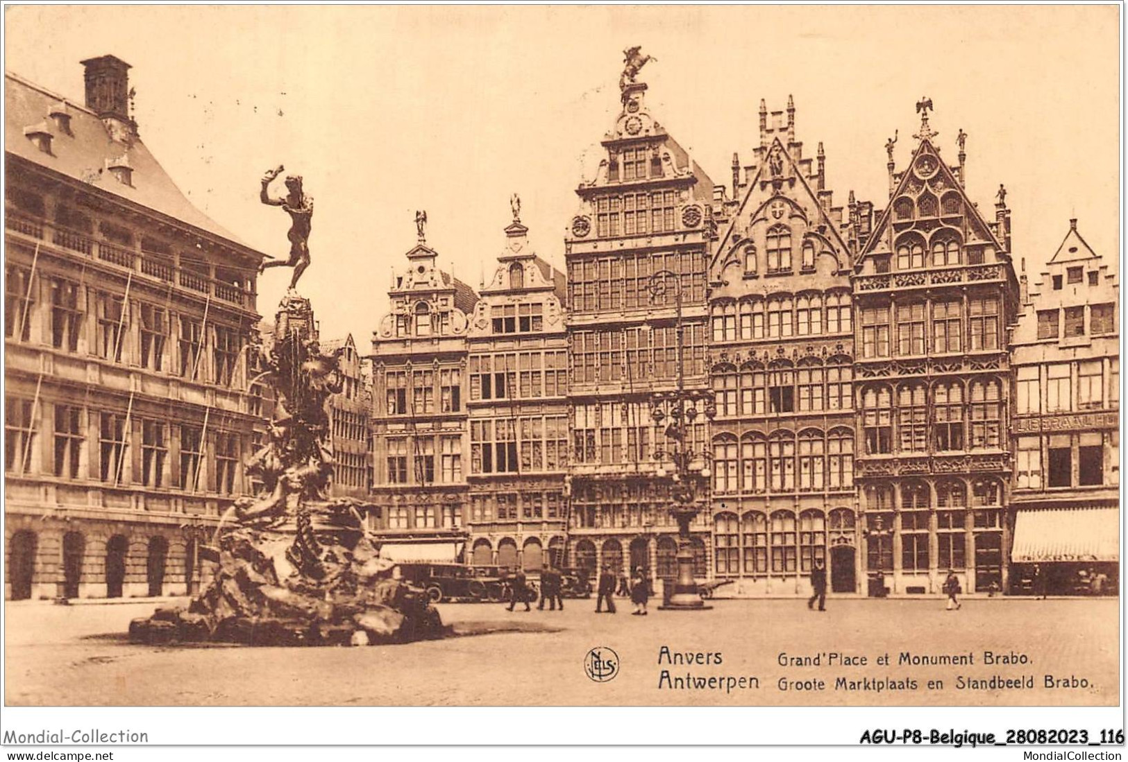 AGUP8-0685-BELGIQUE - ANVERS - Grand'place Et Monument Brabo - Antwerpen