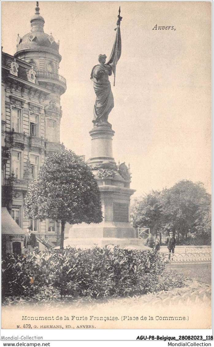 AGUP8-0686-BELGIQUE - ANVERS - Monument De La Furie Française - Place De La Commune - Antwerpen