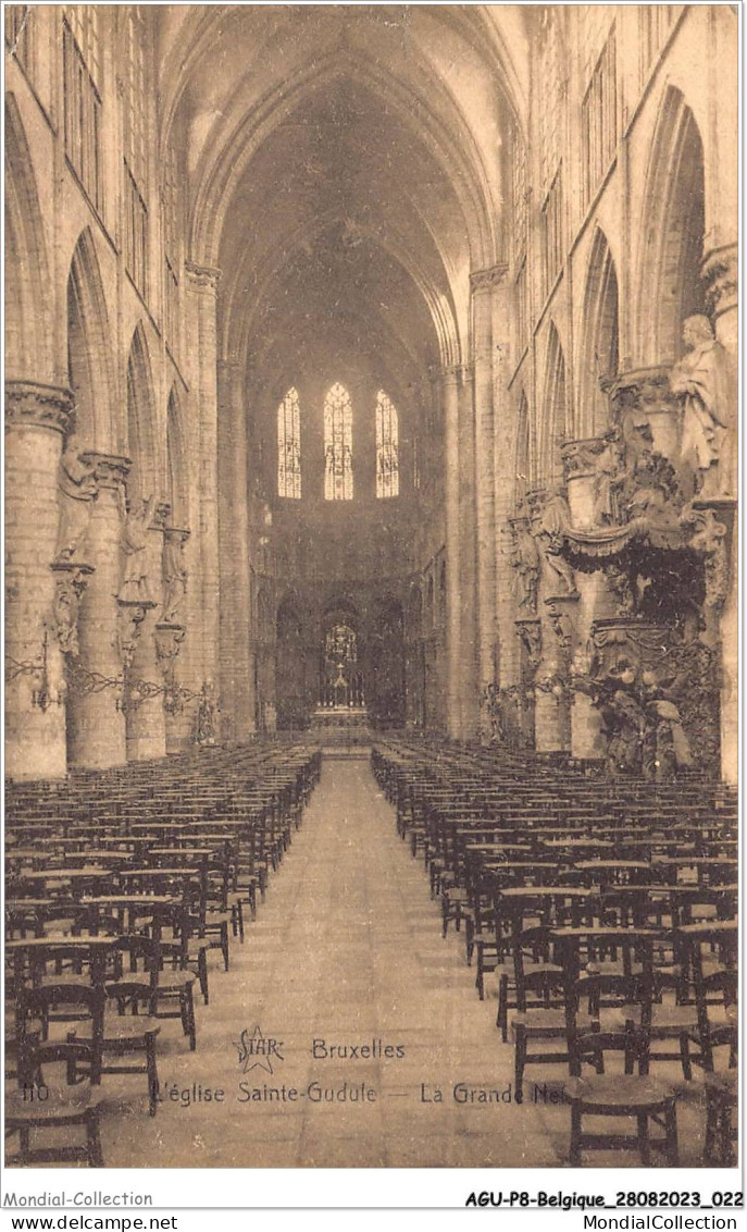 AGUP8-0638-BELGIQUE - BRUXELLES - L'église Sainte-gudule - La Grande Nef - Monuments