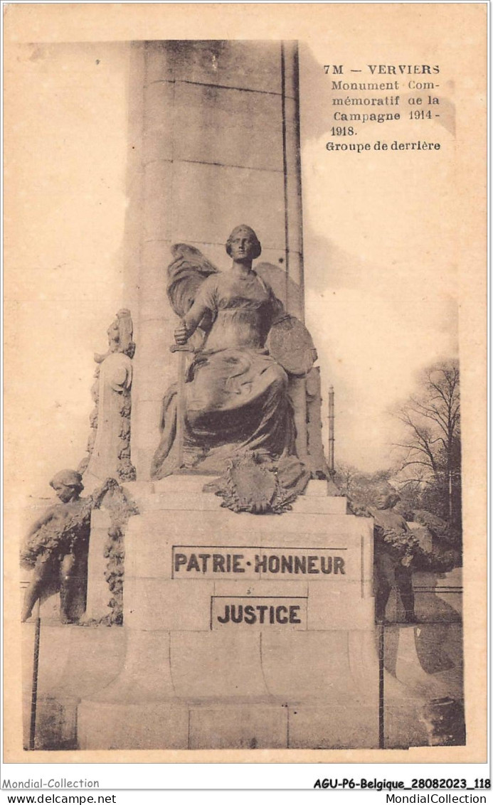 AGUP6-0505-BELGIQUE - VERVIERS - Monument Commémoratif De La Campagne 1914-1918 - Groupe De Derrière - Verviers