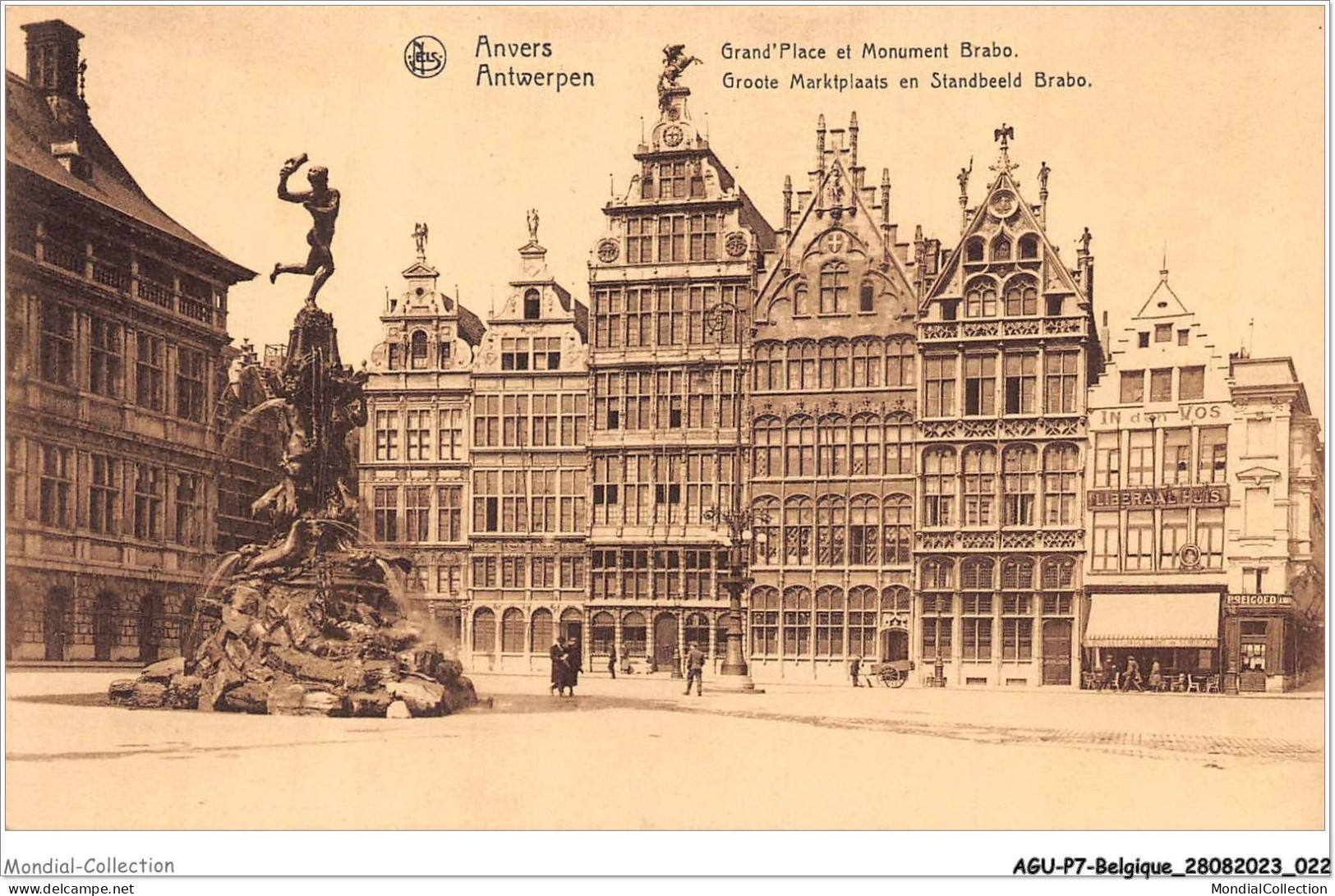 AGUP7-0540-BELGIQUE - ANVERS - Grand'place Et Monument Brabo - Antwerpen