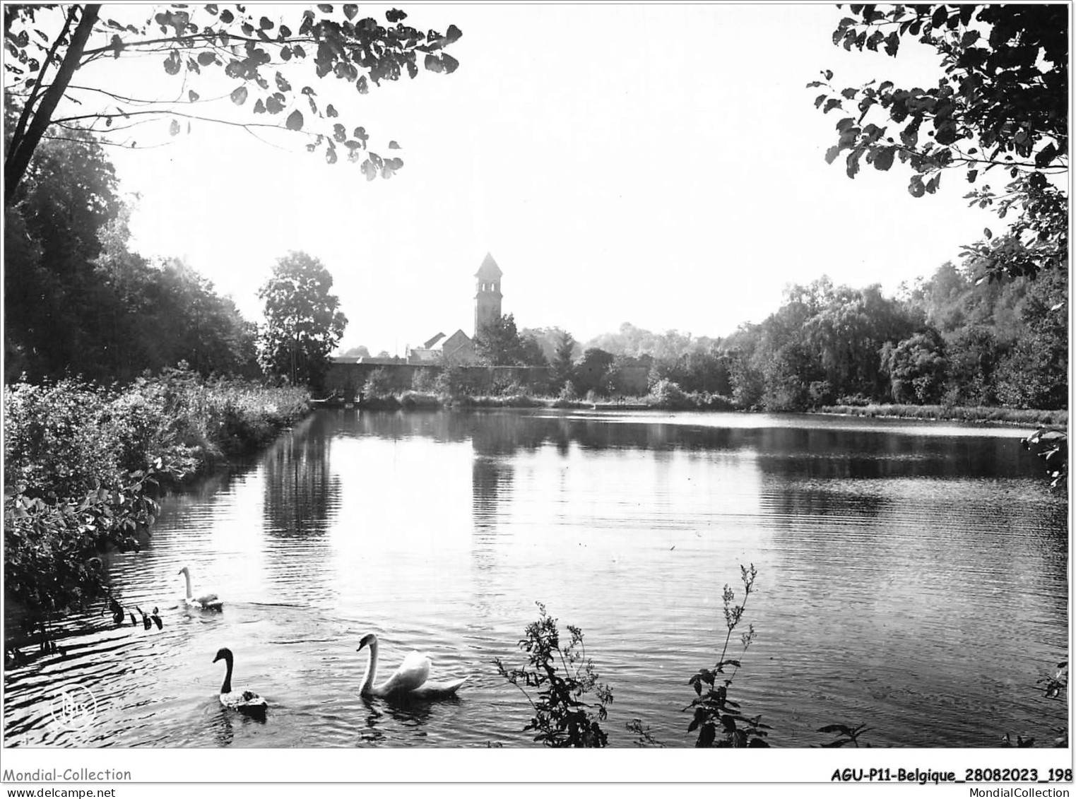 AGUP11-1002-BELGIQUE - Abbaye Notre-dame - D'ORVAL - L'étang Noir - Virton