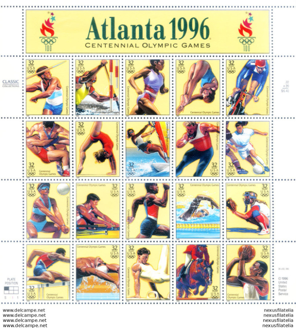 Sport. Olimpiadi Atlanta 1996. - Blocs-feuillets