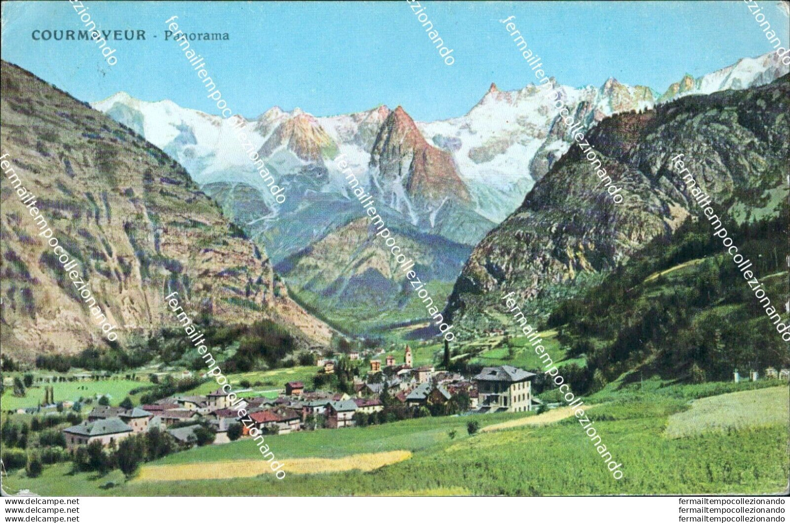 Ai610  Cartolina Courmayeur Panorama Provincia Di Aosta - Aosta