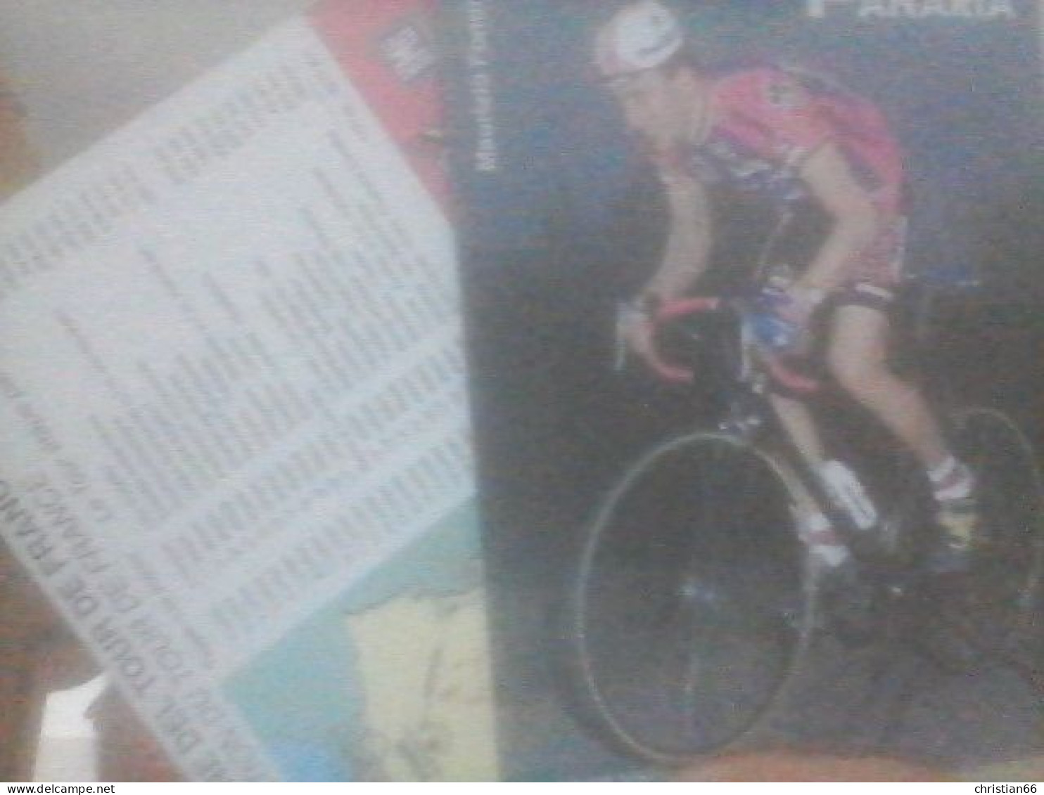 CYCLISME 1994 :  GRANDE CARTE MAURIZIO FONDRIEST ( Au Dos Etapes Tour De France) - Wielrennen