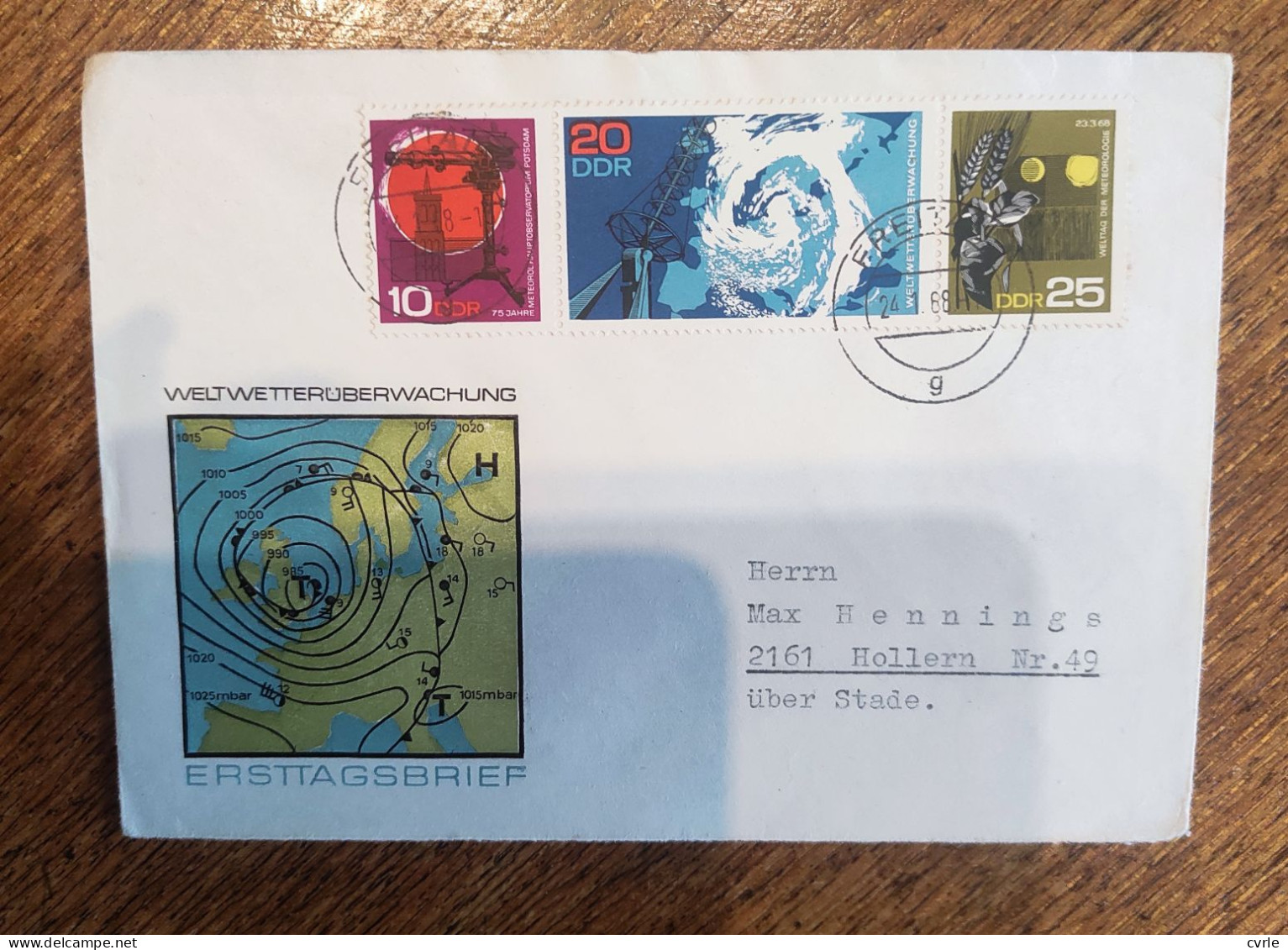 FDC Meteorological Observatory 1968 - 1e Jour – FDC (feuillets)