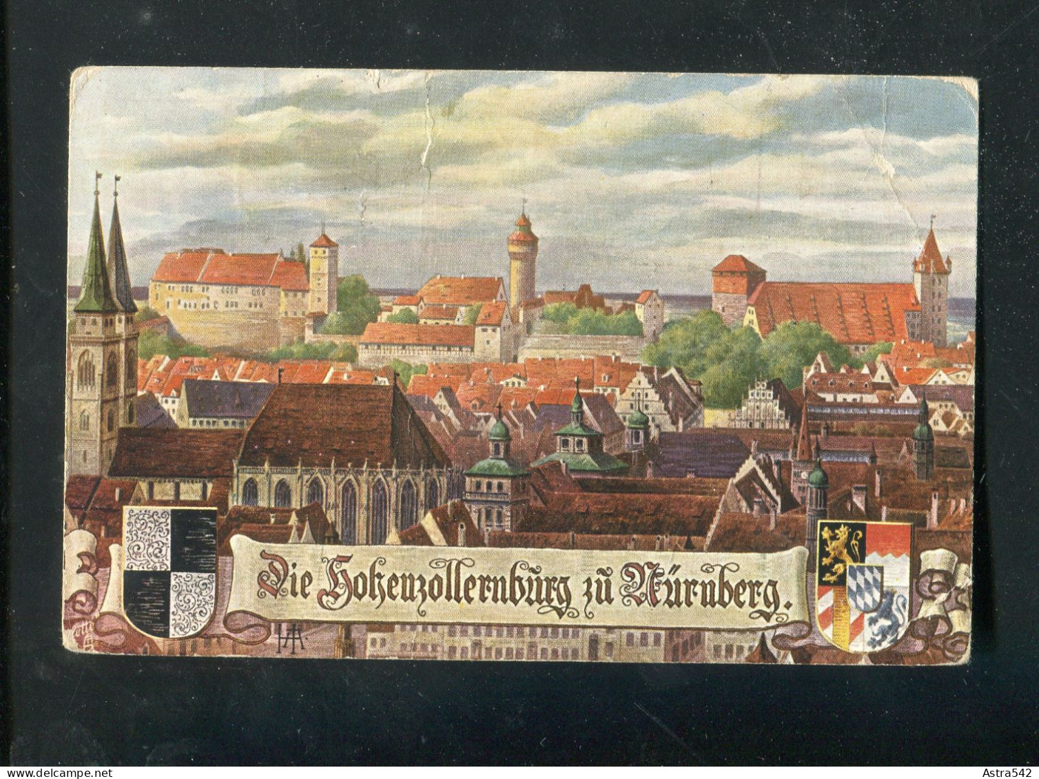 "NUERNBERG" 1911, Color-Ansichtskarte "Hohen-Zollernburg" (A2018) - Nürnberg