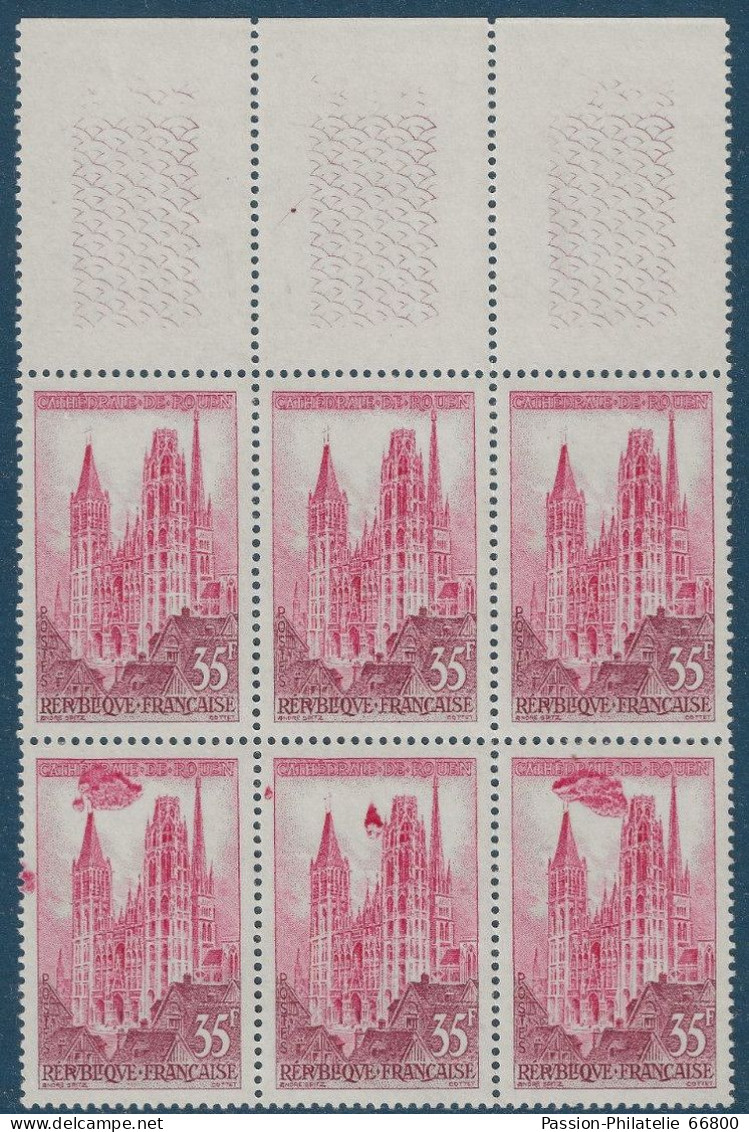 France 1957 Cathedrale Rouen N°1129b&c** Probablement La Plus Belle Variété Type Des Gravés Modernes ! RRR Signé CALVES - Ungebraucht