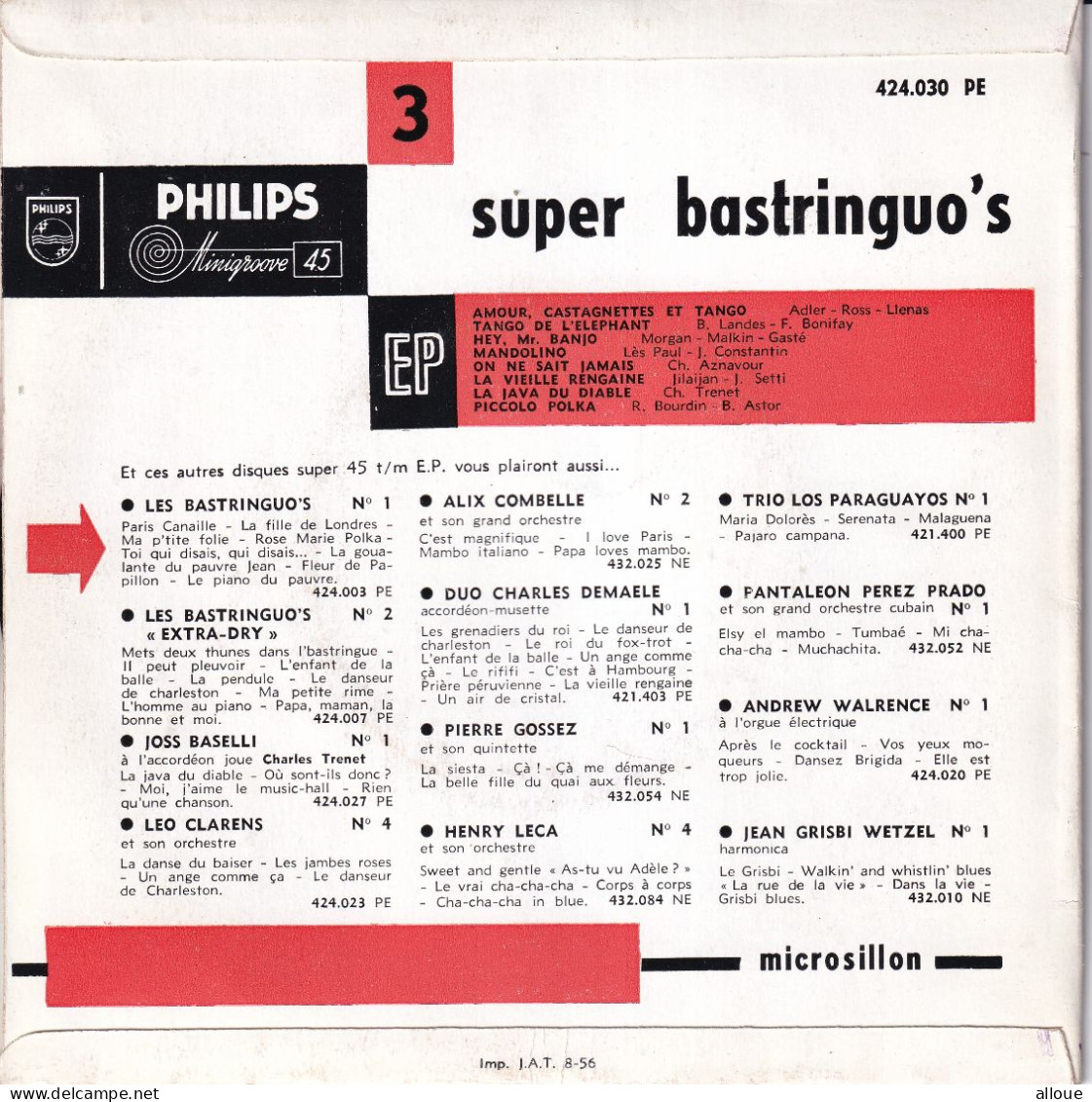 SUPER BASTRINGUO'S - FR EP - AMOUR, CASTAGNETTES ET TANGO + 7 - Andere - Franstalig