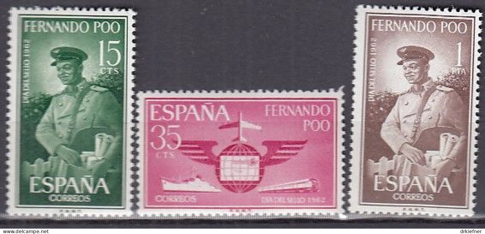 FERNANDO POO  206-208, Postfrisch **, Tag Der Briefmarke, 1962 - Fernando Po