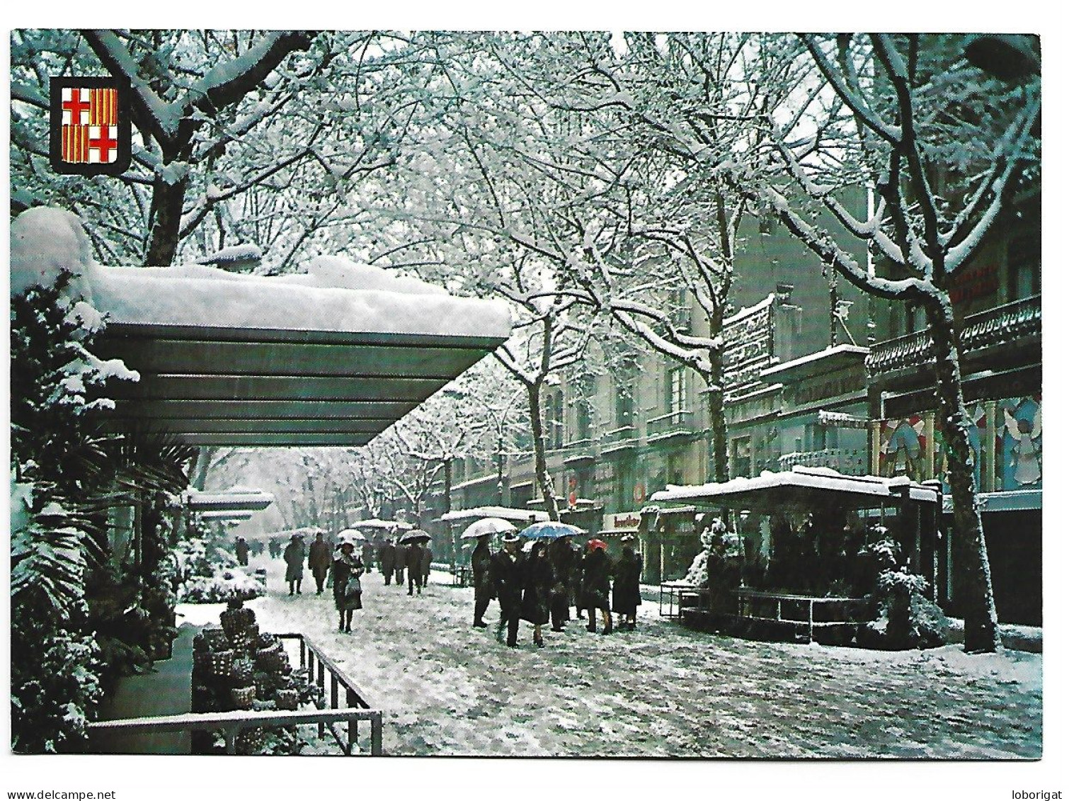 LA GRAN NEVADA, AÑO 62.- RAMBLA DE LAS FLORES.-  BARCELONA.- ( CATALUNYA ) - Barcelona